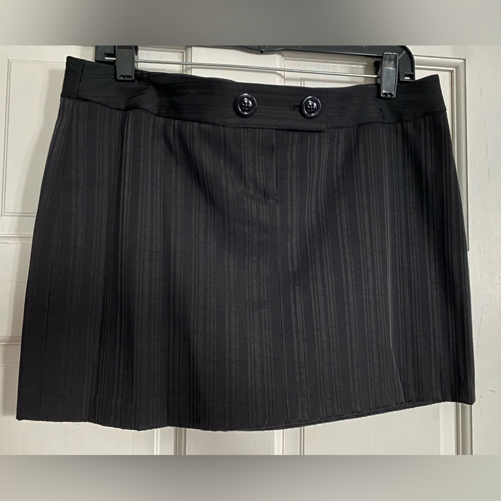 Arden B Black Mini Skirt with Button Detail